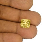 6.36-Carat Unheated Lustrous Intense Yellow Sapphire (GIA)