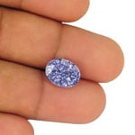 6.76-Carat Unheated Oval-Cut Vivid Violetish Blue Sapphire (GIA)