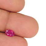 0.81-Carat IGI-Certified Natural & Untreated Oval-Cut Ruby