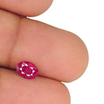 0.92-Carat Fiery Vivid Purplish Red Unheated Oval-Cut Ruby (IGI)