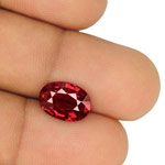 3.41-Carat Oval-Cut Brownish Orangish Red Burmese Spinel (IGI)