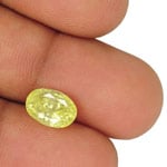 3.92-Carat IGI-Certified Unheated Oval Intense Yellow Sapphire