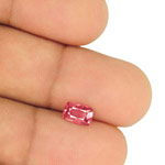 1.02-Carat Cushion-Cut Orangy Pink Spinel from Mogok, Burma