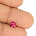 0.90-Carat Cushion-Cut Eye-Clean Deep Pink Burmese Spinel (IGI)