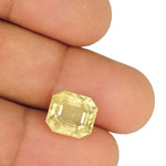 7.44-Carat Unheated Orangy Yellow Sapphire from Sri Lanka (IGI)