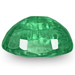 3.47-Carat Oval-Cut Lustrous Intense Green Emerald from Zambia