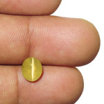 2.78-Carat Eye-Clean Yellow Chrysoberyl Cat's Eye from Sri Lanka