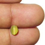 1.66-Carat VVS-Clarity Deep Yellow Chrysoberyl Cat's Eye (IGI)