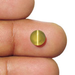 1.95-Carat 6mm Round Intense Golden Yellow Chrysoberyl Cat's Eye