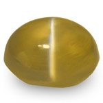 1.23-Carat Golden Brown Chrysoberyl Cat's Eye from Sri Lanka