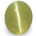 2.01-Carat Greenish Yellow Chrysoberyl Cat's Eye from Sri Lanka