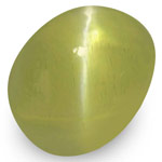2.01-Carat Greenish Yellow Chrysoberyl Cat's Eye from Sri Lanka