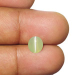 1.67-Carat Light Yellow Chrysoberyl Cat's Eye from Sri Lanka