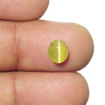 1.60-Carat Deep Yellow Chrysoberyl Cat's Eye from Sri Lanka