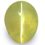 1.21-Carat Greenish Yellow Chrysoberyl Cat's Eye from Sri Lanka