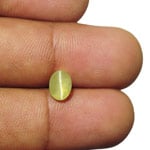 2.19-Carat Transparent Light Yellow Chrysoberyl Cat's Eye (IGI)