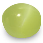 2.00-Carat 6mm Round Green Yellow Chrysoberyl Cat's Eye (IGI)