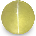 1.85-Carat 6mm Round Eye-Clean Ceylon Chrysoberyl Cat's Eye