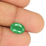 3.26-Carat Natural & Untreated Oval-Cut Emerald from Zambia