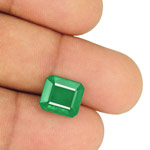 4.64-Carat Rare Eye-Clean Velvety Intense Green Zambian Emerald