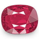 1.00-Carat Unheated Cushion-Cut Blood Red Ruby from Mozambique