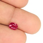 1.00-Carat Unheated Cushion-Cut Blood Red Ruby from Mozambique