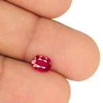 0.99-Carat Unheated Oval-Cut Rich Pinkish Red Mozambique Ruby