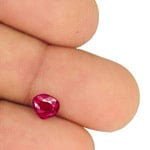 1.00-Carat Natural & Unheated Rich Pinkish Red Heart-Shaped Ruby