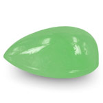 28.77-Carat Pear Cabochon-Cut Pastel Green Colombian Emerald