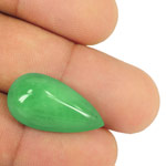 17.35-Carat Pear-Shaped Cabochon-Cut Emerald from Colombia