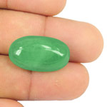 21.79-Carat Large Oval Cabochon-Cut Emerald from Colombia