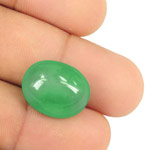 17.91-Carat Large Oval-Shaped Cabochon-Cut Emerald from Colombia