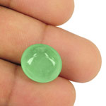 14.48-Carat Pastel Green Cabochon-Cut Emerald from Colombia