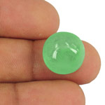 16.66-Carat 15mm Round Cabochon-Cut Colombian Emerald