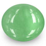13.33-Carat Oval Cabochon-Cut Medium Green Colombian Emerald