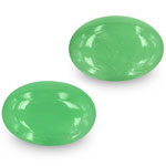 17.04-Carat Pair of Lively Green Cabochon-Cut Colombian Emeralds