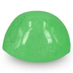 9.87-Carat 12mm Round Bright Green Cabochon Colombian Emerald