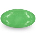 7.05-Carat Oval Cabochon-Cut Lively Green Colombian Emerald