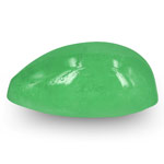 6.40-Carat Pear Cabochon-Cut Lively Green Emerald from Colombia