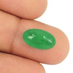 4.96-Carat Lively Intense Green Cabochon-Cut Colombian Emerald