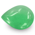 7.03-Carat Lively Green Pear-Shaped Cabochon Colombian Emerald