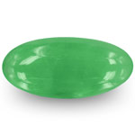 4.19-Carat Lively Intense Green Cabochon-Cut Colombian Emerald