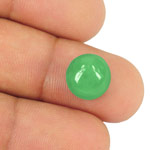 7.06-Carat Cabochon-Cut Lively Intense Green Colombian Emerald