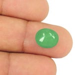 5.41-Carat Lively Green Oval Cabochon-Cut Colombian Emerald