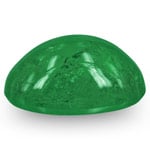 1.97-Carat Natural & Untreated Cabochon-Cut Deep Green Emerald