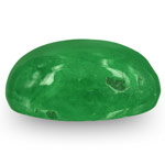 1.35-Carat Bright Green Cabochon-Cut Emerald from Zambia