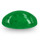 1.54-Carat Deep Green Cabochon-Cut Emerald from Zambia