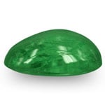 1.00-Carat Cabochon-Cut Deep Green Emerald from Zambia