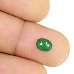 1.00-Carat Cabochon-Cut Deep Green Emerald from Zambia