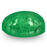 0.90-Carat Cabochon-Cut Intense Green Emerald from Zambia